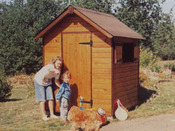 Cabane enfant "Anne-Charlotte" - 2.25 m² - 1.50 x 1.50 x 2.05 m - 15 mm