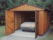 Garage bois " BV " - 12.85 m² - 3.12 x 4.12 x 2.70 m - 15 mm