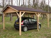 Garage Bois "Limousin" - 12.12 m² - 3.03 x 4.00 x 2.65 m