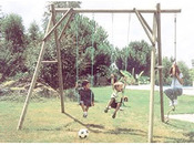Portique bois - 3 agrès - H : 2.50 m