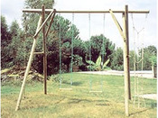 Portique bois - 4 agrès - H : 2.50 m