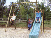 Portique bois - 3 agrès - H : 2.50 m