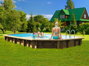 Piscine bois " Caraïbe " 6.07 x 3.92 x 1.18 m