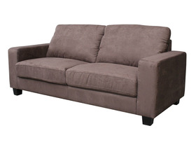 Canap&eacute; en microfibre Mok - 3 places - Marron