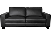 Canap� cuir de vachette Mok - 3 places - Noir
