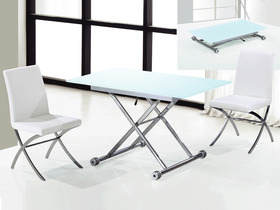 Table repas rectangulaire Nov Blanc ou Noir 120*70*75.5 cm