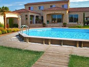 Piscine bois " Bal�ares " - 6.50 x 4.40 x 1.31 m