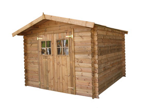 Abri jardin bois tra