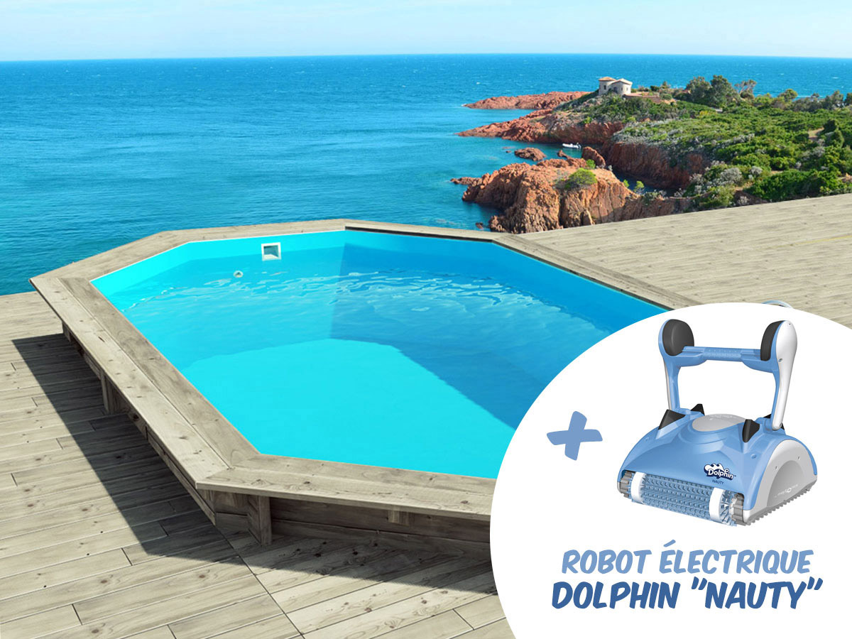 Piscine Bois Cancun 6 53 X 4 41 X 1 45 M Robot Dolphin Piscine Bois Cancun 6 53 X 4 41 X 1 45 M Robot Dolphin