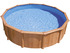 Piscine aspect bois en acier ronde "Osmose" - 3.60 x 1.22 m