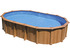 Piscine aspect bois en acier ovale "Osmose " - 6.10 x 3.70 x 1.33 m