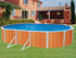 Piscine en kit aspect bois en acier ovale "Clipper " - 6.10 x 3.70 x 1.20 m