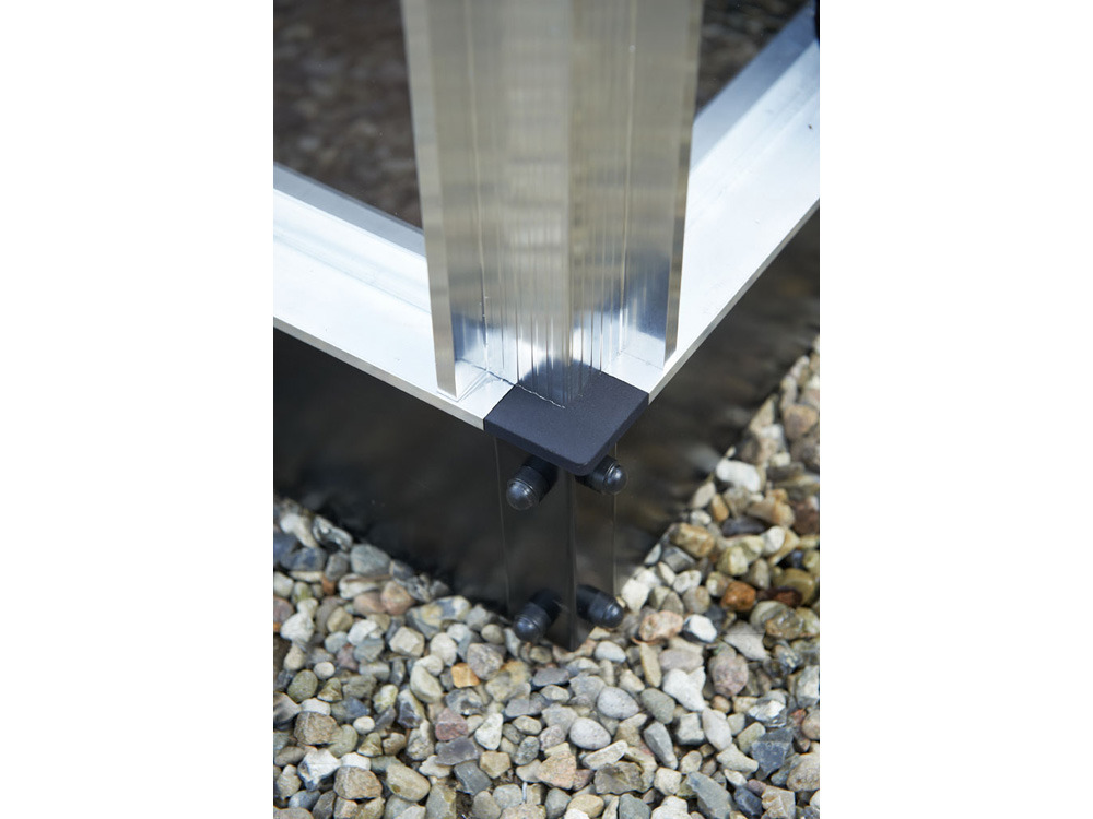 Embase pour serre verre Gardener - Aluminium - 21,4 m²
