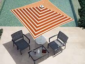 Parasol jardin - aluminium - 2 x 2 m