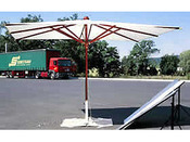 Parasol jardin - bois acajou massif - 3 x 4 m