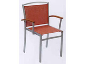 Fauteuil jardin "Neptune Batyline" -lot de 2 - aluminium et toile