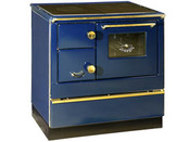 Cuisinière à bois en tôle "Le Fauconnier" - Bleu