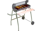 Barbecue bois "Managua" - grille rectangle : 63x31 cm