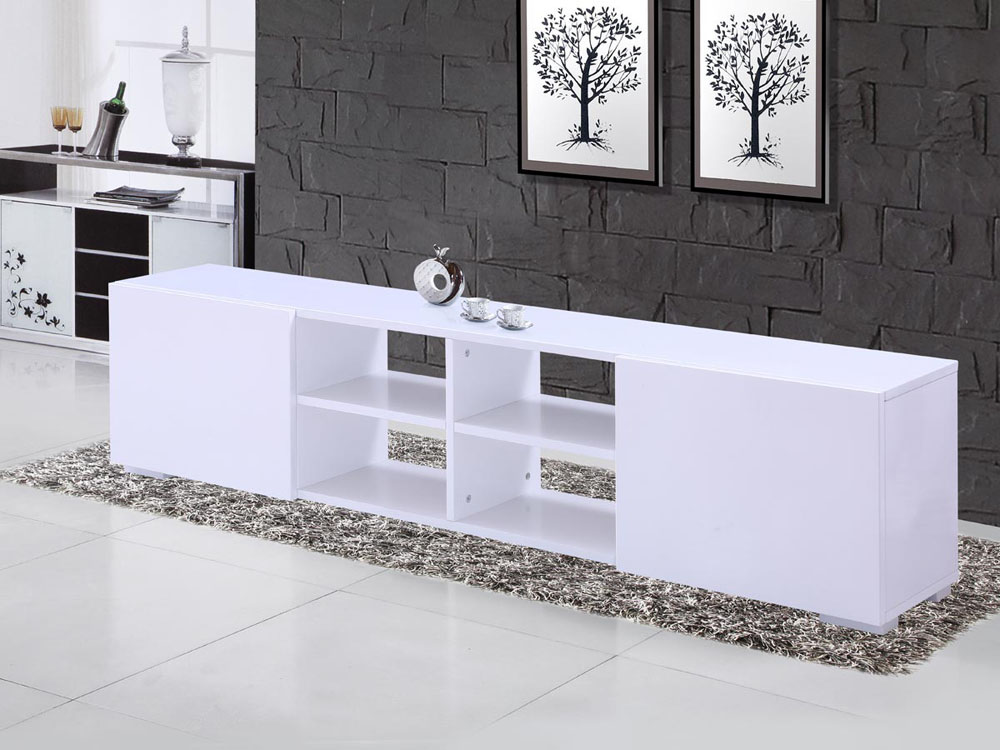 Meuble Tv Blanc Habitat : Meuble Tv Alicia En Mdf – Blanc Laqué 68056 Meuble Tv Blanc Habitat : Meuble Tv Alicia En Mdf – Blanc Laqué 68056