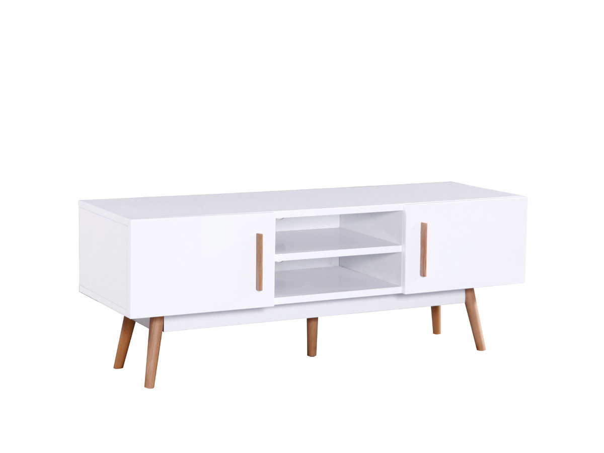 Meuble Tv Blanc Habitat : Meuble Tv Jacky En Mdf Laqué Blanc – 2 Portes Et 2 Niches 70106 Meuble Tv Blanc Habitat : Meuble Tv Jacky En Mdf Laqué Blanc – 2 Portes Et 2 Niches 70106