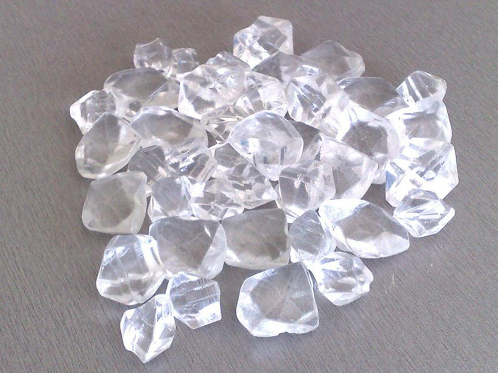 Pierres décoratives en fibre de verre transparente