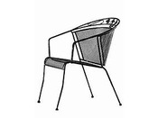 Fauteuil jardin "Elégance" - lot de 2 - métal polymérisé