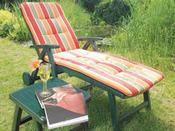 Bain de soleil "Roma" + Tabouret - Vert