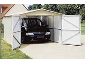 Garage métal - 14 m² - 2,80 x 5 x 2,21 m - parois : 3 mm
