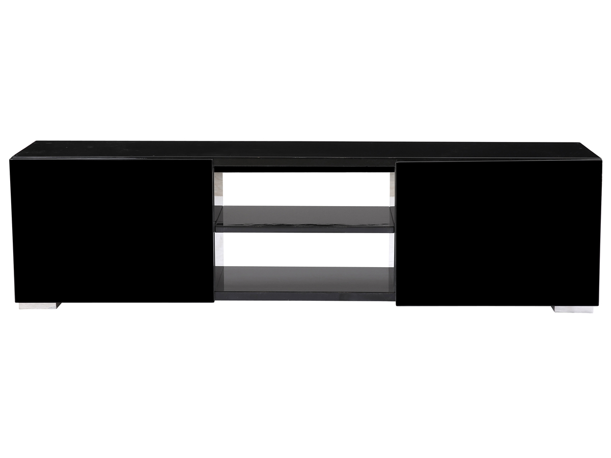 Meuble Tv Habitat : Meuble Tv Frida En Mdf Laqué Noir – 2 Niches Et 2 Portes 69906 Meuble Tv Habitat : Meuble Tv Frida En Mdf Laqué Noir – 2 Niches Et 2 Portes 69906