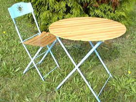 Salon de jardin "Soleil" - 1 table + 2 chaises