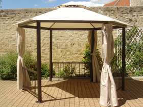 Tonelle métal hexagonale - 9 m² - Diamètre 3.50 m