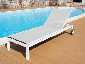 Bains de soleil "Cadiz" - lot de 2 - Blanc
