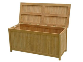Coffre jardin  en teck FSC - 0.42 m3 - 1.20 x 0.55 x 0.63 m