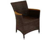 Fauteuil jardin "DELFE" - lot de 2 - aluminium + teck