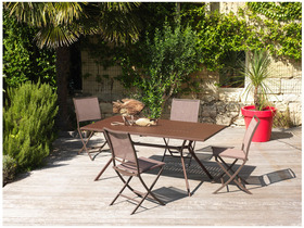 Salon de jardin "Carbet" - 1 table + 4 chaises
