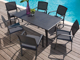 Table de jardin en aluminium "Punch" - 180 x 96 x 74 cm