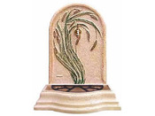 Fontaine "Epi de blé" - en pierre et fonte - 0.84 x 0.59 x 0.38 m. 