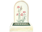 Fontaine "Coquelicots" - en pierre - 0.62 x 0.77 x 0.37 m