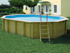 Piscine bois en kit en bois octogonale allongée "Bilbao" - 5.50 x 3.50 x 1.28 m + Bâche hiver et bâche à 