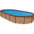 Piscine acier en kit allongée "Mambo" 7.30 x 4.60 x 1.32 m