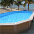 Piscine bois en kit allongée "Davao" 6.30 x 4 x 1.34 m