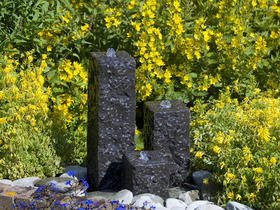 Fontaine " Modena " - 3 colonnes : 15 cm / 30 cm / 45 cm + bassin 59 x 36 cm