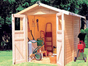 Abri jardin bois " List 2 Naturel " - 1.97 x 1.77 x 2.26 m - 19 mm