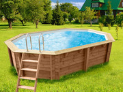 Piscine bois en kit "Caraibes" 6.10 x 4.00 x 1.20 m