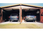 Garages bois jumelés 62 m² - 10 x 6.2 x 2.60 m - 12 mm ( dimensions pour les 2 garages réunis)