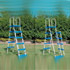Echelle  - 2 x 4 marches + Plateforme + Sécurité piscine - Pour profondeur piscine 1.32 m