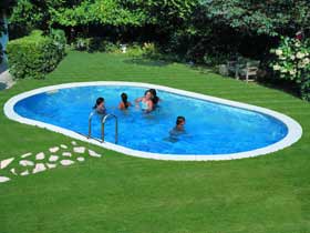 Piscine enterr�e ovale 8.10 x 4.65 x 1.50 m 