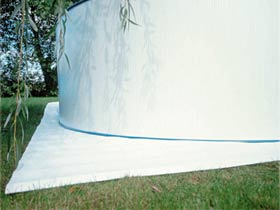 Tapis de sol feute pour piscine ronde 