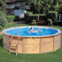 Piscine habillage bois en kit ronde "Natur pool" 3.90 x 1.20 m