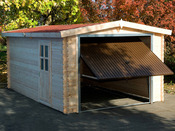 Garage bois "Condor"  14.92 m² - 3.20 x 5.20 x 2.61 m - 34 mm